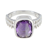 Julieta Abstract Purple Solitaire Ring Amethyst Purple